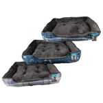Pet Bed - Rectangle Size 100 x 90cm, assorted designs   